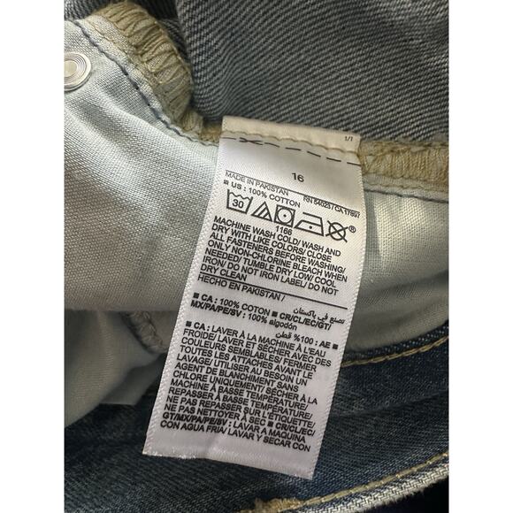 NWT Old Navy Mid-Rise Baggy Wide-Leg Cargo Jeans Blue Denim Women's Plus Size 16 - Picture 6 of 11